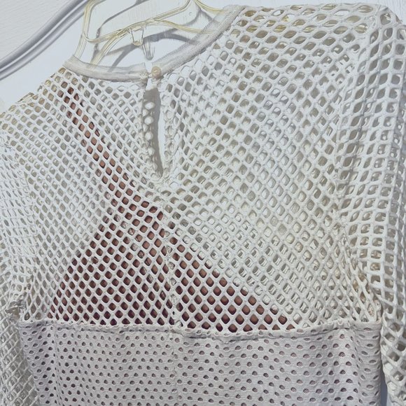 BSBG Maxazria Jaylynn Mesh Patchwork Dress-Stretch-Size Small-Unique-Long Sleeve - Picture 4 of 9